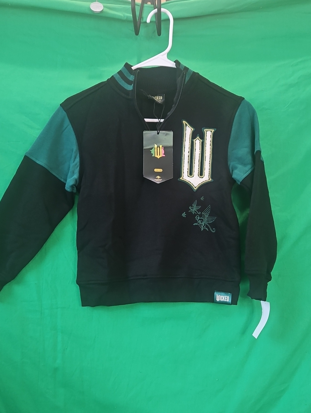 Wicked Kids Black & Teal Logo Pullover Sweatshirt